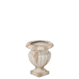 FLOWERPOT OUTDOOR MEDICI MAGNESIUM ECRU/BEIGE SMALL