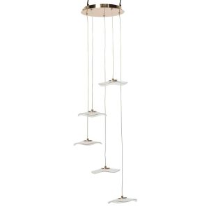 CEILING LAMP FLOWER ACRYLIC GOLD LARGE
