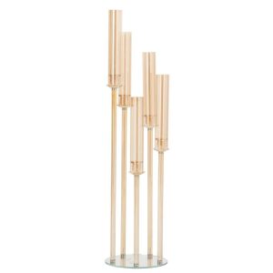 CANDLE HOLDER CRYSTAL GOLD