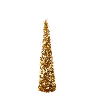 TREE SPARKLING POLYSTYRENE GOLD LARGE