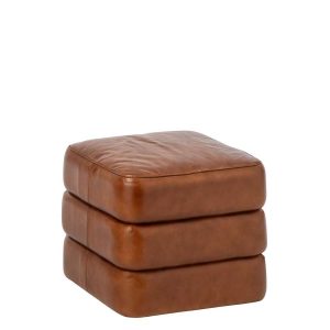 POUFFE LEATHER CAMEL