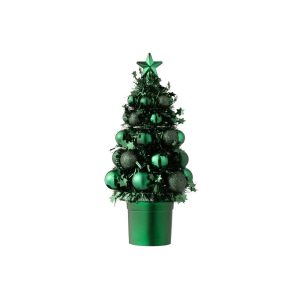 CHRISTMAS TREE BAUBLES POLYSTYRENE DARK GREEN