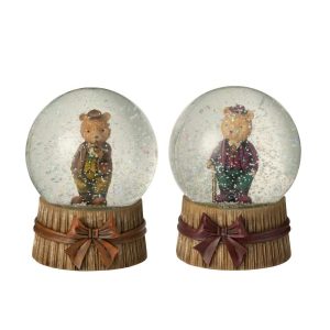 WATER GLOBE BEAR STONE MULTICOLORED ASSORTMENT OF 2