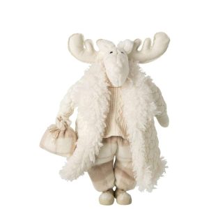 MOOSE COAT POLYESTER BEIGE/WHITE