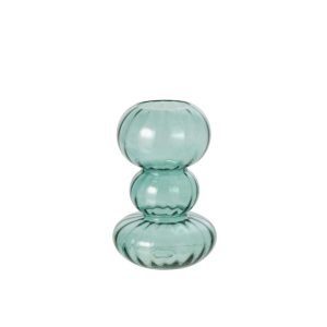 VASE BUBBLE ROUND GLASS PETROL SMALL