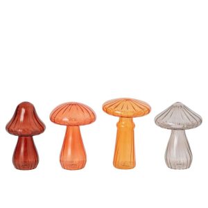 MUSHROOM GLASS MULTI ASSORTMENT OF 4