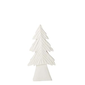 TREE CARVED PAULOWNIA WOOD OFF-WHITE SMALL