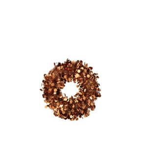 WREATH SPARKLING POLYSTYRENE BROWN SMALL