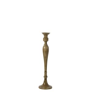 CANDLE HOLDER ALUMINIUM OLIVE LARGE