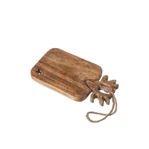 CUTTING BOARD REINDEER HEAD MANGO WOOD NATURAL SMALL