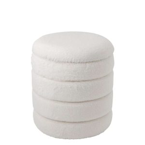 POUFFE + LID MDF WHITE