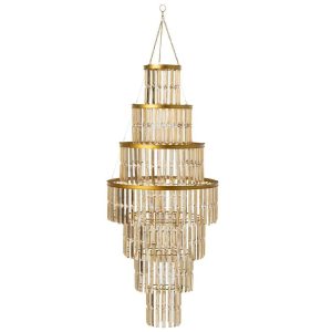 LAMP SHADE MODERN CHANDELIER ACRYLIC GOLD LARGE