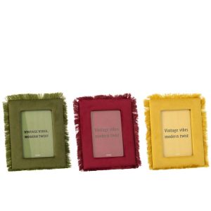 PHOTO FRAME FRINGES MDF MULTI ASSORTMENT OF 3