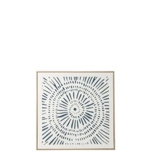PAINTING CIRCLE PINEWOOD WHITE/BLUE