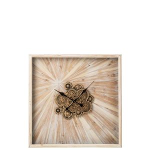 WALL CLOCK MDF LIGHT BEIGE LARGE