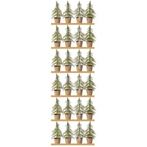 PALLET OF 6X24 PIECES CHRISTMAS TREE POTTED POLYETHYLENE DARK GREEN/NATURAL