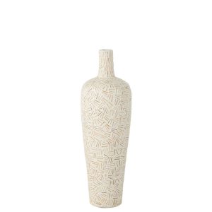 VASE LAUWRA CEMENT WHITE MEDIUM