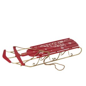 SLEDGE METAL CHRISTMAS RED/GOLD