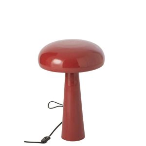 TABLE LAMP IRON DARK RED