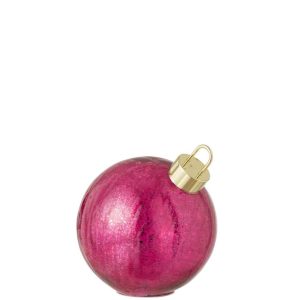 BALL LED GLASS DARK PINK MEDIUM