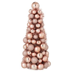 CONE CHRISTMAS BAUBLES PS LIGHT PINK