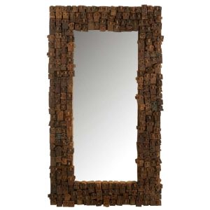 MIRROR SYMA RECYCLED WOOD/MIRROR NATURAL LARGE