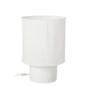 TABLE LAMP CEMENT WHITE LARGE