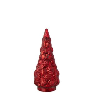TREE GLASS CHRISTMAS RED
