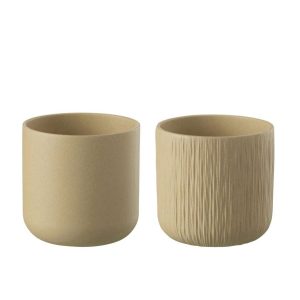 FLOWERPOT GEN CERAMIC BEIGE EXTRA LARGE ASSORTMENT OF 2