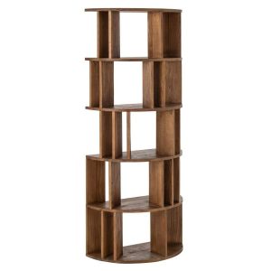 BOOKCASE HALF CIRCLE MINDI WOOD NATURAL