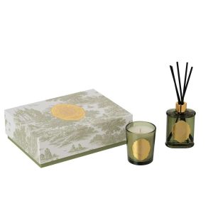 SCENTED CANDLE DIFFUSER + ECLAT ROYAL WAX DARK GREEN/GOLD