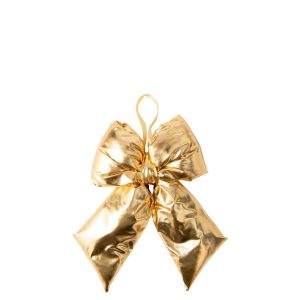 HANGER BOW SHINY FABRIC GOLD MEDIUM