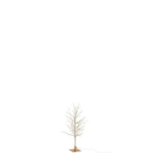 BARE TREE+LED METAL GOLD SMALL