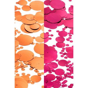 PACK OF SEQUIN ROUND PET FUCHSIA/ORANGE ASSORTMENT OF 2