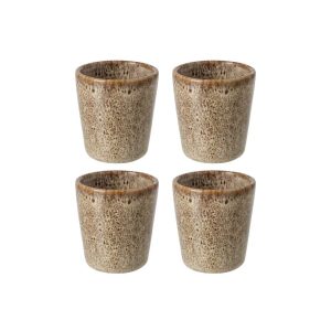 BOX OF 4 CUP PORCELAIN TAUPE