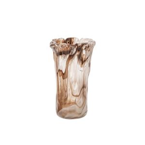 VASE GLASS BEIGE/TRANSPARENT LARGE