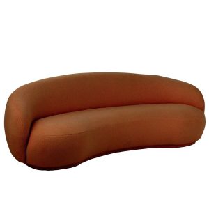 SOFA SNOW POPLAR WOOD/FOAM ORANGE