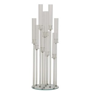 CANDLE HOLDER CRYSTAL TRANSPARENT