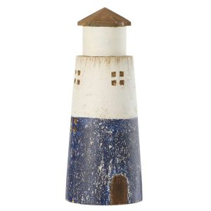 LIGHTHOUSE PAULOWNIA WOOD BLUE/WHITE LARGE