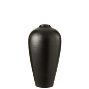 VASE CERAMIC BLACK LARGE
