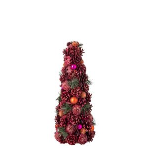CONE PINECONE DARK PINK/ORANGE SMALL