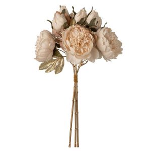 BUNDLE OF 3 PEONY POLYESTER ECRU