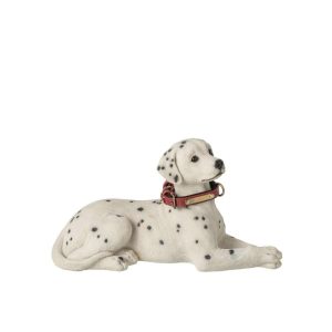 DALMATIAN LYING DOWN POLYRESIN WHITE/BLACK