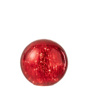 BALL LED GLASS RED LARGE