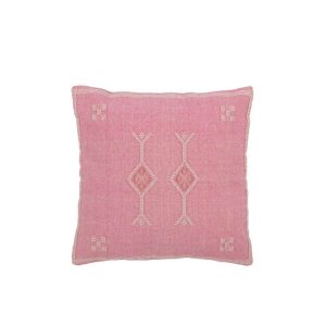 CUSHION DIAMONDS+ARROWS COTTON PINK