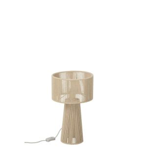 TABLE LAMP ROPE PAPER GREIGE SMALL