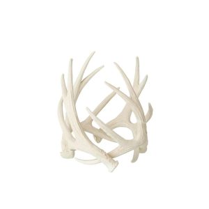 CANDLE HOLDER ANTLERS POLYRESIN BEIGE