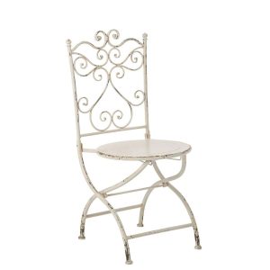 GARDEN CHAIR METAL OFF-WHITE