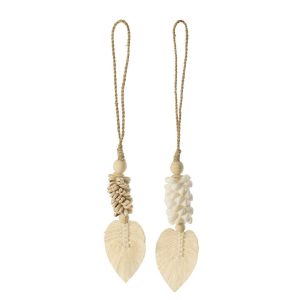 HANGER SHELL SHELL ECRU/NATURAL ASSORTMENT OF 2