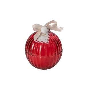 CANDLE CHRISTMAS BAUBLE GLASS CHRISTMAS RED LARGE